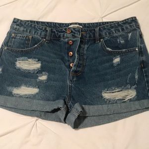 Forever 21 Distressed Jean Shorts
